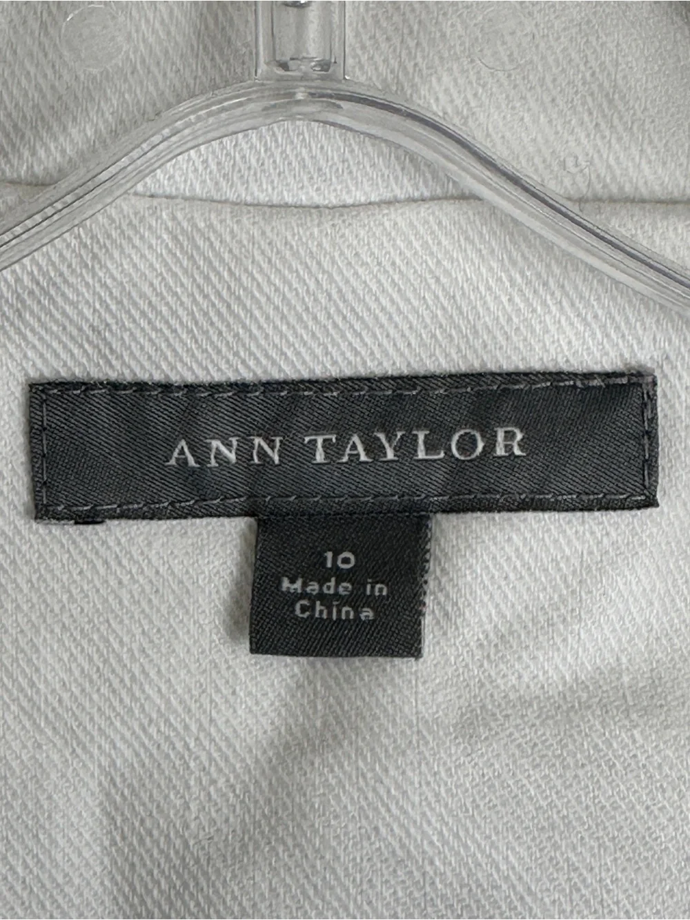 Ann Taylor Women's Tailored Button Front Denim Blazer Jacket